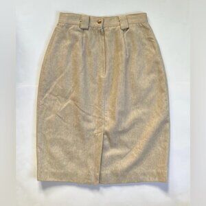 Hunt Club 65% WOOL 35% Polyester Mini Skirt Size‎ 8 Beige
